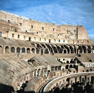 Elevation: Colosseum, Rome, showing side elevation and upper