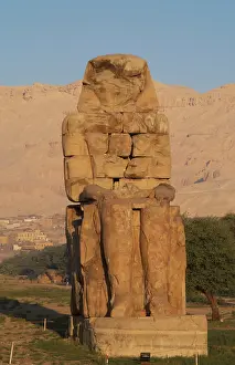 Amenhotep: Colossi of Memnon. Eastern colossus. Luxor. Egypt