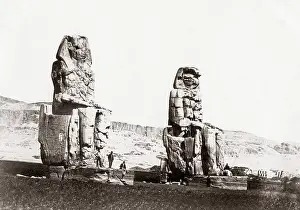Colossi: Colossi of Memnon, Egypt, c.1880