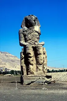 Amenhotep: One of the Colossi of Memnon, near the Valley