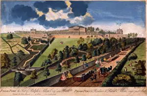 Gentry: Colour engraving of Prior Park, Bath