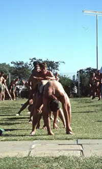 Leapfrog: Colour photo of Rhodesian Light Infantry playing