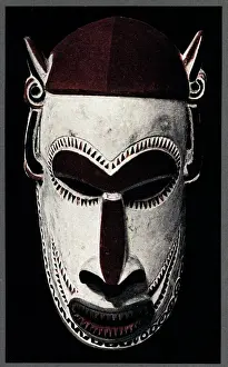 Bordering: Coloured Wooden Mask