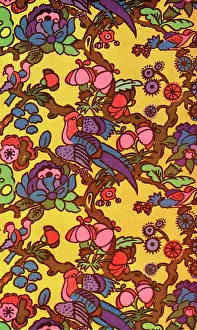 Perching: Colourful flowers and birds