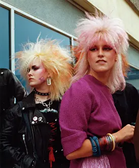Distinctive: Two colourful punk girls