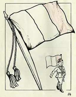 Tassels: Colouring page, For Victory Paint Book, WW2