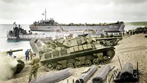 Disembarks: Colourised WW2 Tanks