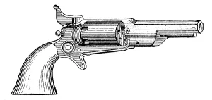 Revolver: Colt revolver. From Edward H Knight The Practical