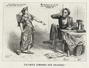 Impassioned: Columbia demands her children!