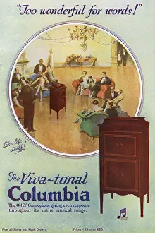 Gramophones: Columbia gramophone advertisement