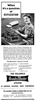 Duplicating: Columbia Readymaster Duplicating Machines