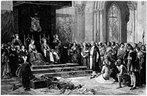 Valuable: Columbus with Ferdinand and Isabella on his return