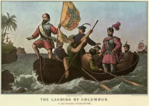 1492: Columbus and Men in Canoe