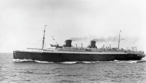 Liners: The Columbus at sea, ca. 1930