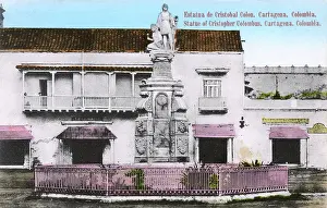 Railings: Columbus statue, Cartagena, Colombia, Central America
