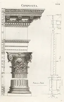Abraham Bosse: Column and entablature in the Composite order
