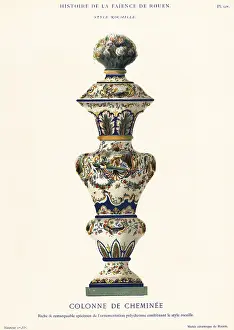 Mantelpiece: Column for the mantelpiece in the rockery style, Rouen