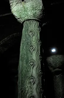 Peacock: Column of Tears. Basilica Cistern. 6th century. Istanbul. Tu
