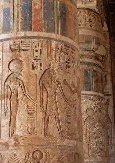 Meryamun: Column, Temple of Ramesses III, Medinet Habu, Thebes, Egypt