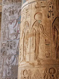 Meryamun: Column, Temple of Ramesses III, Medinet Habu, Thebes, Egypt