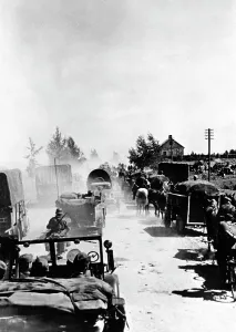 Mechanised: Column of the Wehrmacht during the advance on the Eastern