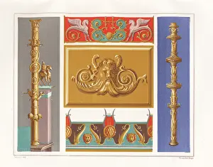 Cornice: Columns and cornices from Pompeii