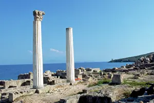 Oristano: Columns from the Roman-era settlement