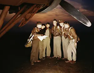 Langley: A combat crew receives final instructions