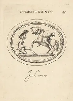 Combattimento: Combat between a Roman cavalryman and a German warrior