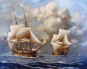 Nevis: Combat between the USS Constellation and French