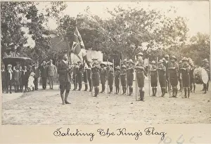 Barbados: Combermere Scout Troop (1st Barbados) with flag