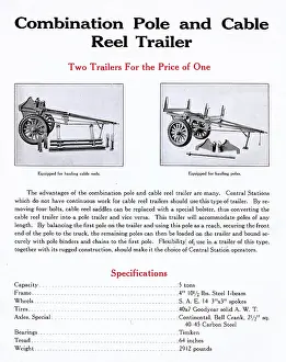 Reel: Combination Pole and Cable Reel Trailer