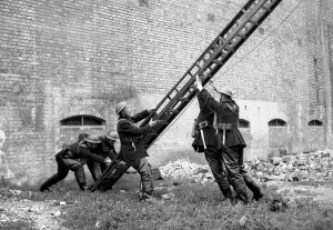 Pitching: Combined Civil Defence exercise, WW2