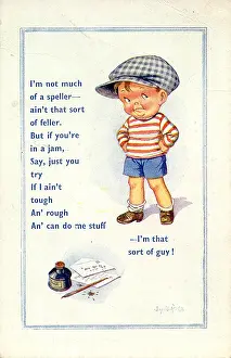 Inkpot: Comc postcard, Little boy introducing himself