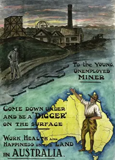 Emigrating: Come down under Australia emigration poster 1926-7