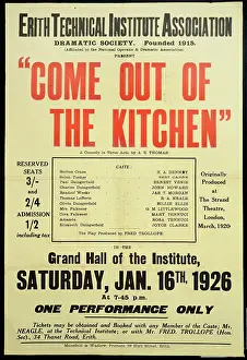 Wadlow: Come out of the kitchen A comedy in three acts