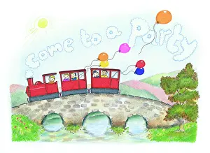 Endersby: Come to a party - red steam train