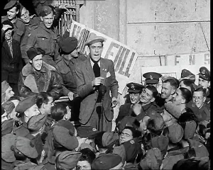 Entertaining: Comedian Tommy Trinder Entertaining Allied Troops