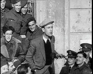Entertaining: Comedian Tommy Trinder Entertaining Allied Troops