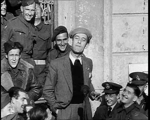 Entertaining: Comedian Tommy Trinder Entertaining Allied Troops