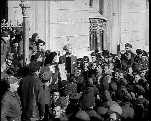 Entertaining: Comedian Tommy Trinder Entertaining Allied Troops