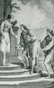 Titus: Comedies by Titus Maccius Plautus. Engraving. Paris, 1759