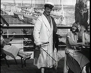 Layers: Comedy Actor Leslie Henson on the Deck of a