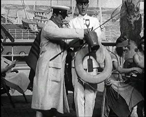 Layers: Comedy Actor Leslie Henson on the Deck of a