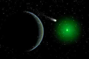 Comet: A comet passing a distant alien world