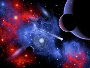 Nebular: A comet passing through a young solar system