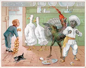Iago: Comic Christmas card, scene from Othello