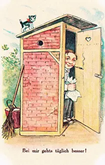 Purge: Comic German postcard -- getting better every day