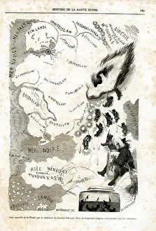 Antiquarian Images: A Comic Map of Holy Russia - 1854