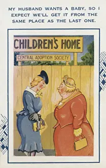 Adoption: Comic Postcard - Adoption